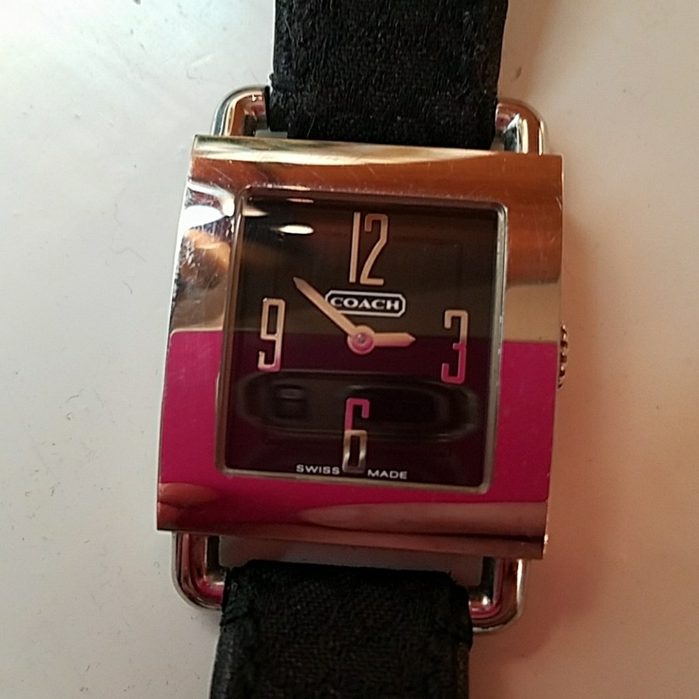 Authentic Coach watch signature band